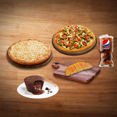 "Meal for 2 from Dominos (Veg) - Combo - 02 - Click here to View more details about this Product